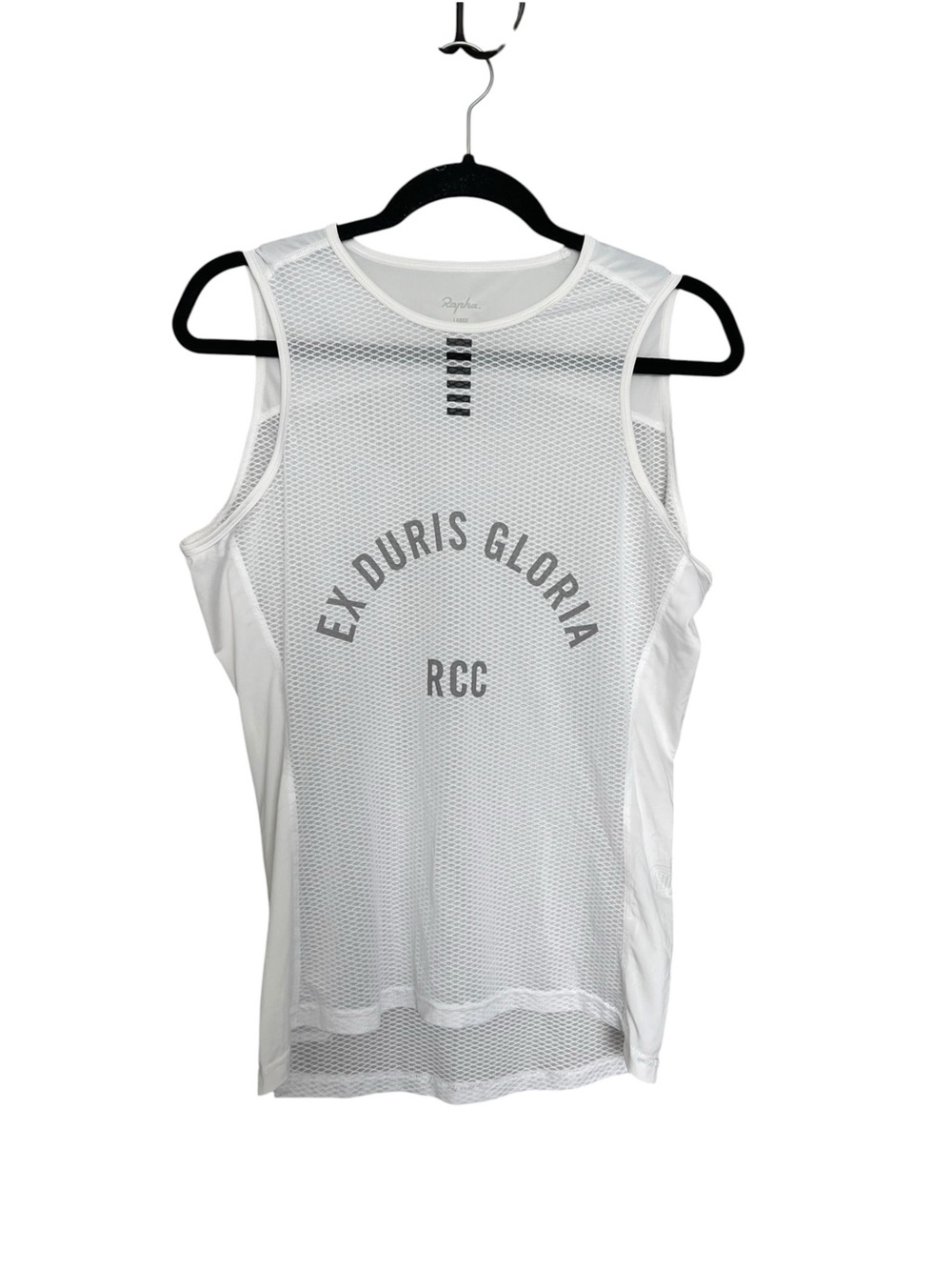 *** LISTING IS SOLD *** Rapha White 'Ex Duris Gloria' Mesh Cycling Tank